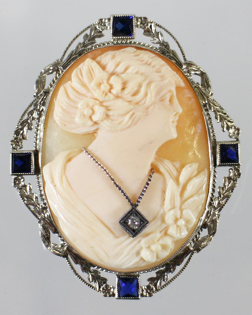 14K HABILLE CAMEO BROOCH (1 of 3)