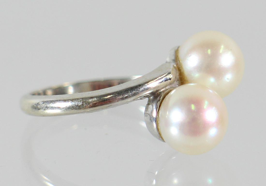 14K DOUBLE PEARL RING (1 of 3)