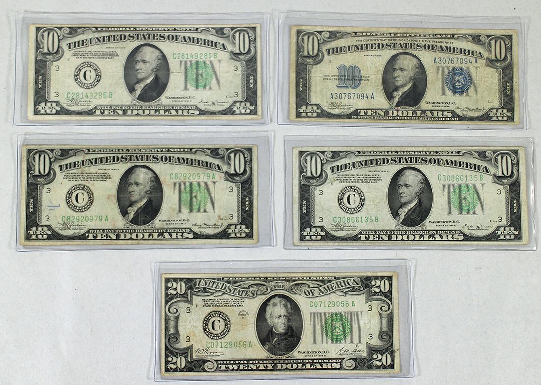 $60 FACE VALUE $10 & $20 NOTES (1 of 2)