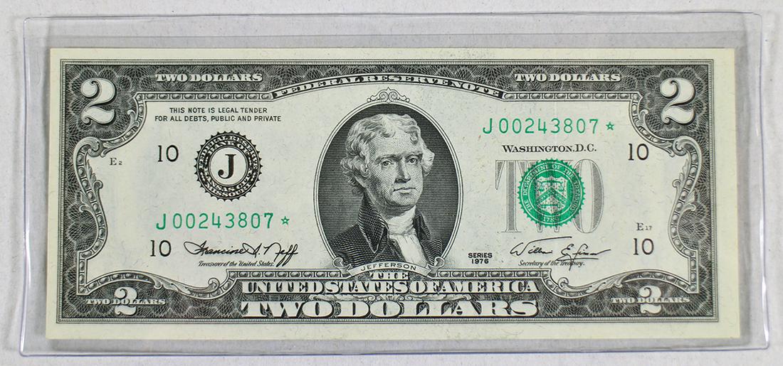 1976 $2 STAR NOTE J SERIES (1 of 2)