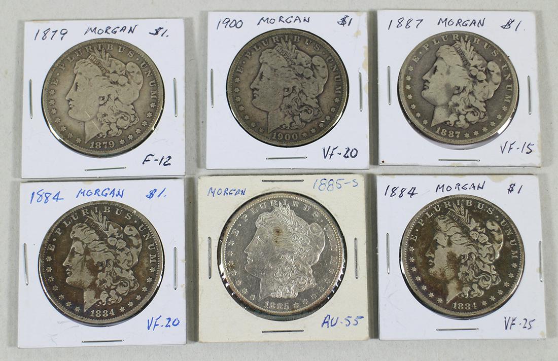 (6) MORGAN SILVER DOLLARS (1 of 2)