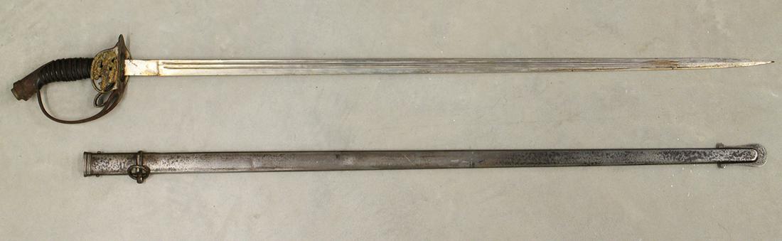 ANTIQUE GERMAN SWORD & SCABBARD (1 of 3)