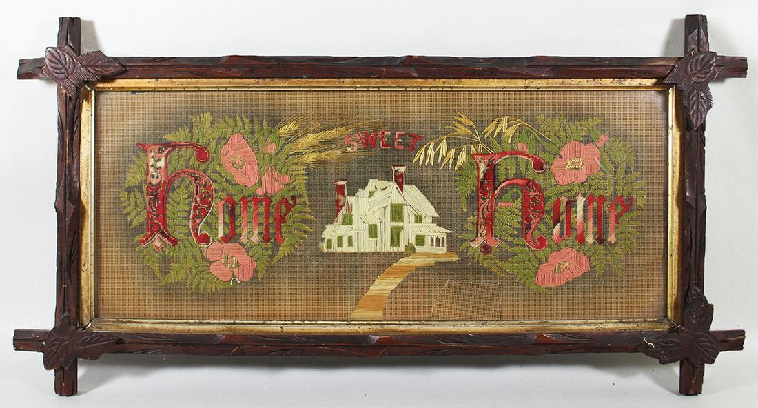 ANTIQUE HOME SWEET HOME NEEDLEPOINT (1 of 4)