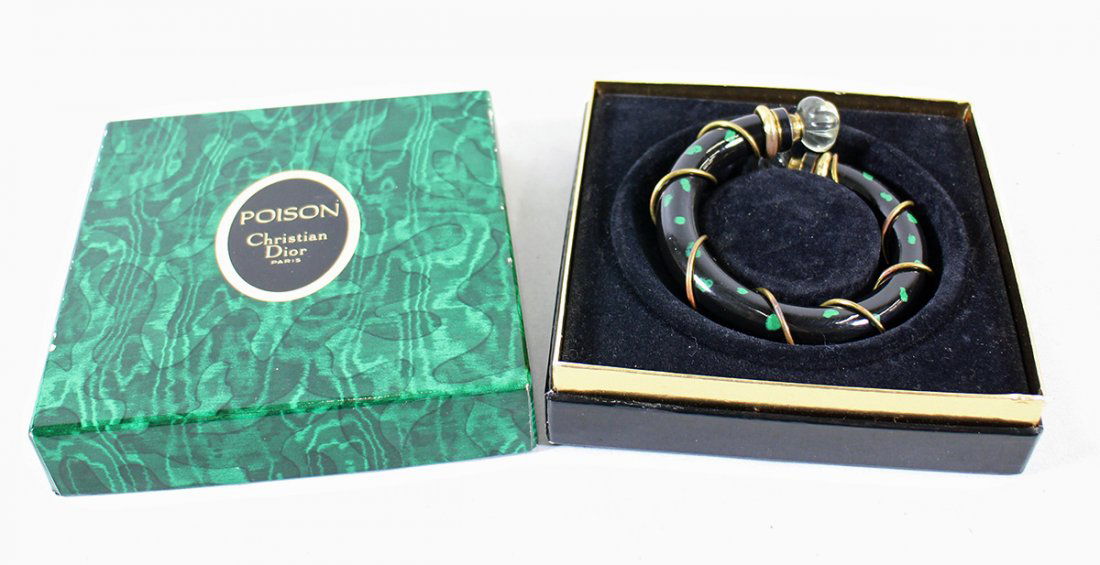 CHRISTIAN DIOR POISON BANGLE BRACELET W/ BOX (1 of 2)