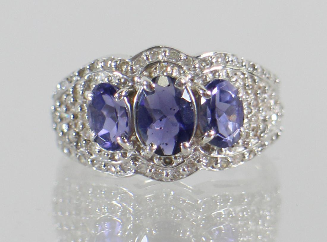 10K TANZANITE & DIAMOND RING (1 of 2)