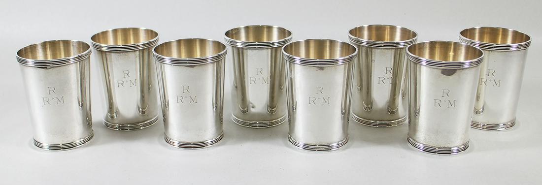(8) FRANK WHITING STERLING MINT JULEP CUPS (1 of 4)