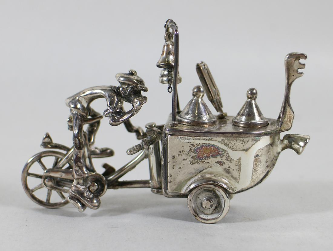 ITALIAN STERLING ICE CREAM CART FIGURE (1 of 5)
