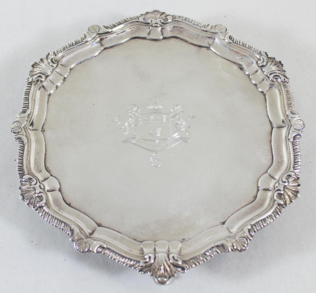 18TH CENTURY IRISH STERLING SALVER - LORD CARBERY (1 of 5)
