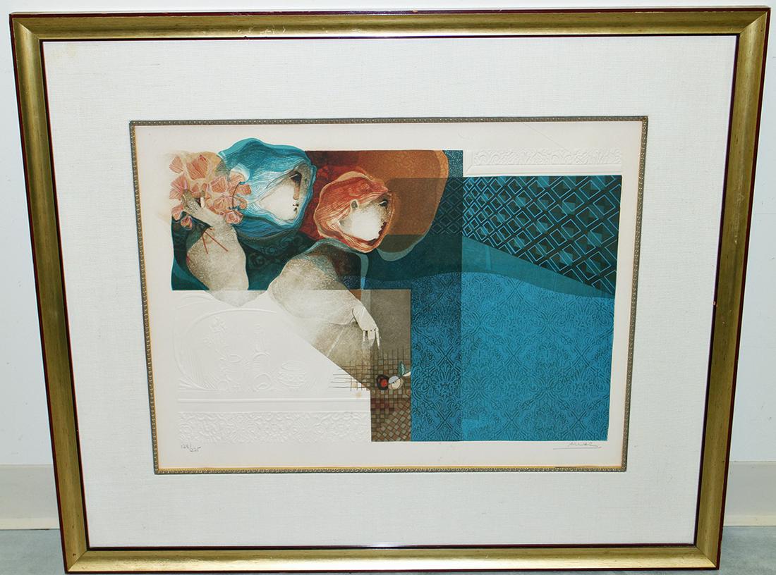ALVAR SUNOL MUNOZ-RAMOS EMBOSSED LITHOGRAPH (1 of 3)
