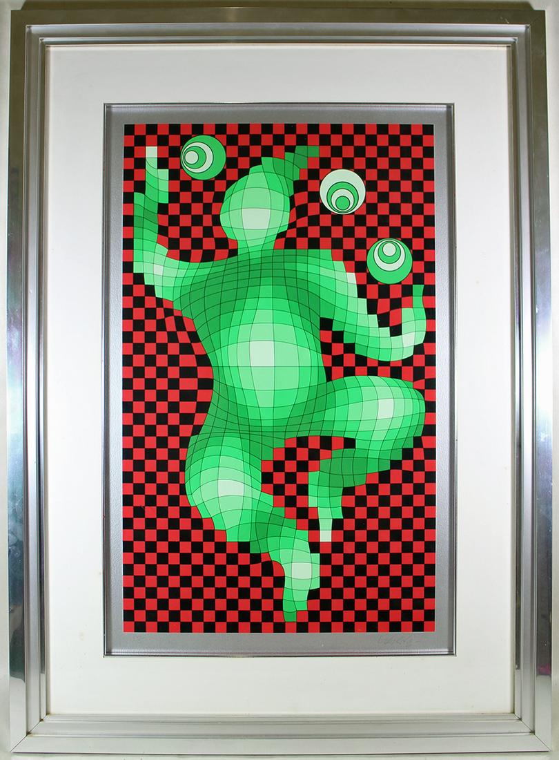 VICTOR VASARELY SERIGRAPH "THE JUGGLER" (1 of 4)