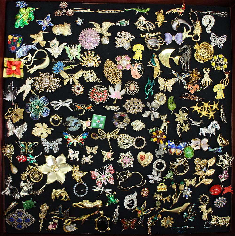 COSTUME JEWELRY BROOCH COLLECTION (1 of 4)