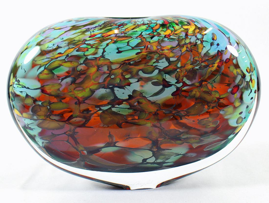 PETER LAYTON ART GLASS VASE (1 of 3)