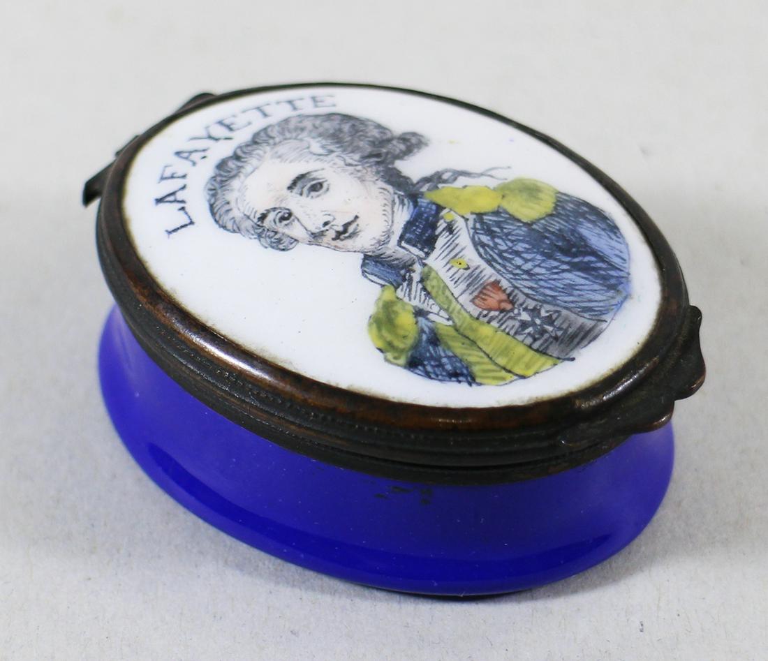 BATTERSEA ENAMEL PATCH BOX LAFAYETTE (1 of 4)