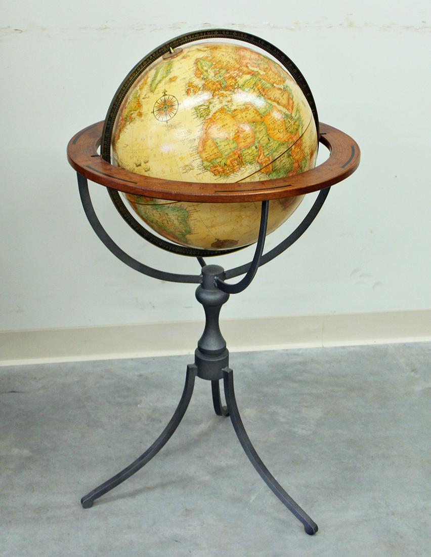 REPLOGLE WORLD CLASSIC GLOBE ON IRON STAND (1 of 3)