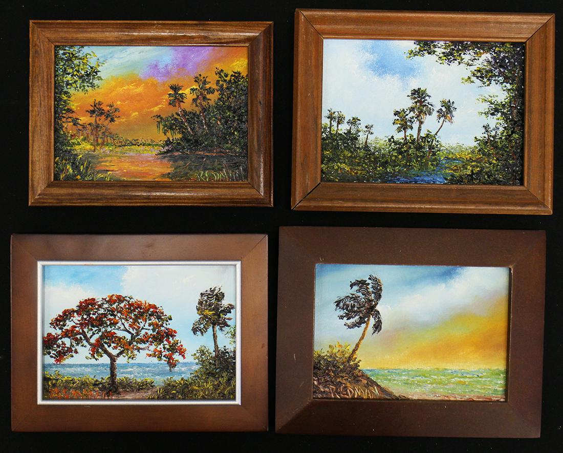 (4) REDMAN FLORIDA PAINTINGS (1 of 3)