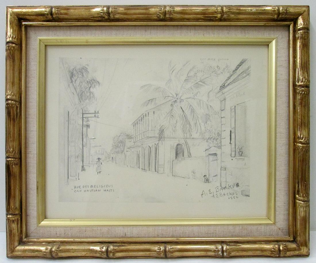 ALBERT BACKUS SIGNED LITHOGRAPH (1 of 3)