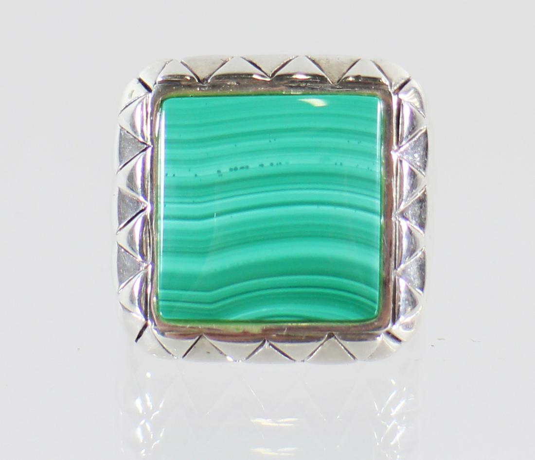 JOHN HARDY MALACHITE STERLING SILVER RING (1 of 3)