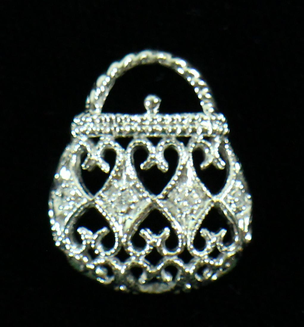 14K DIAMOND HANDBAG PURSE PENDANT (1 of 3)