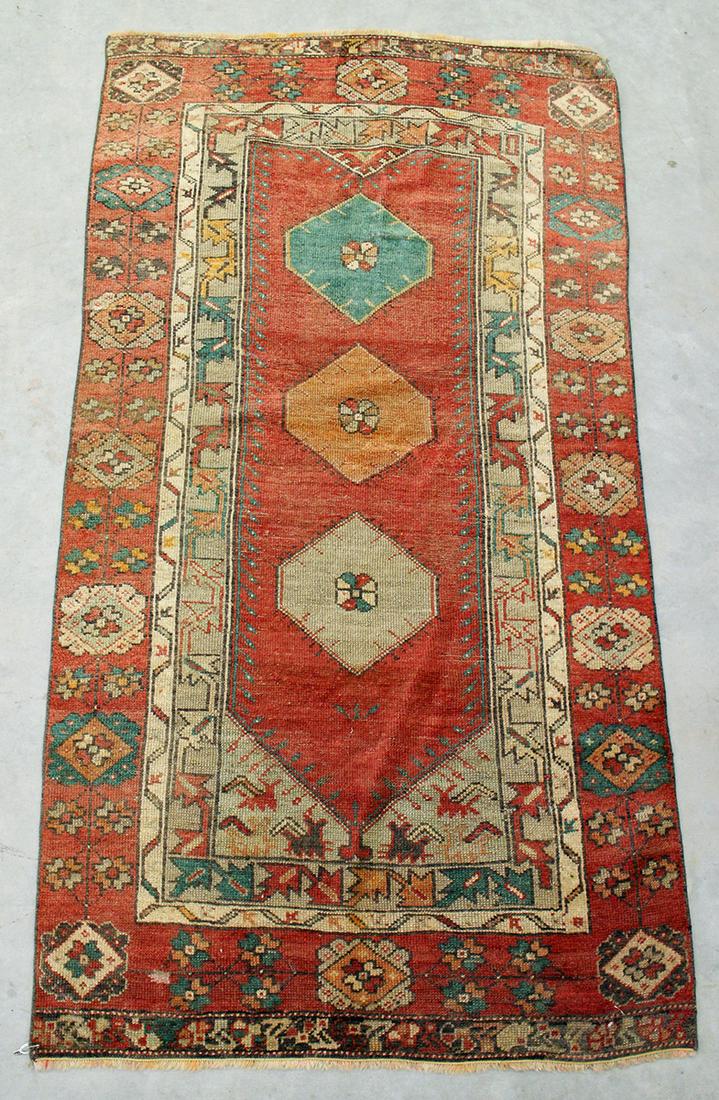 PERSIAN MALAYER WOOL RUG - 69" x 37" (1 of 3)