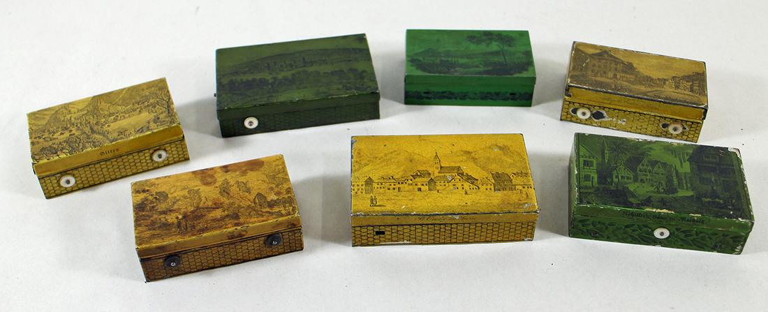 (7) ANTIQUE METAL SCENIC CYLINDER MUSIC BOXES (1 of 5)