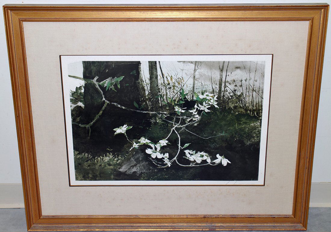 ANDREW WYETH "DOGWOOD" COLLOTYPE (1 of 5)
