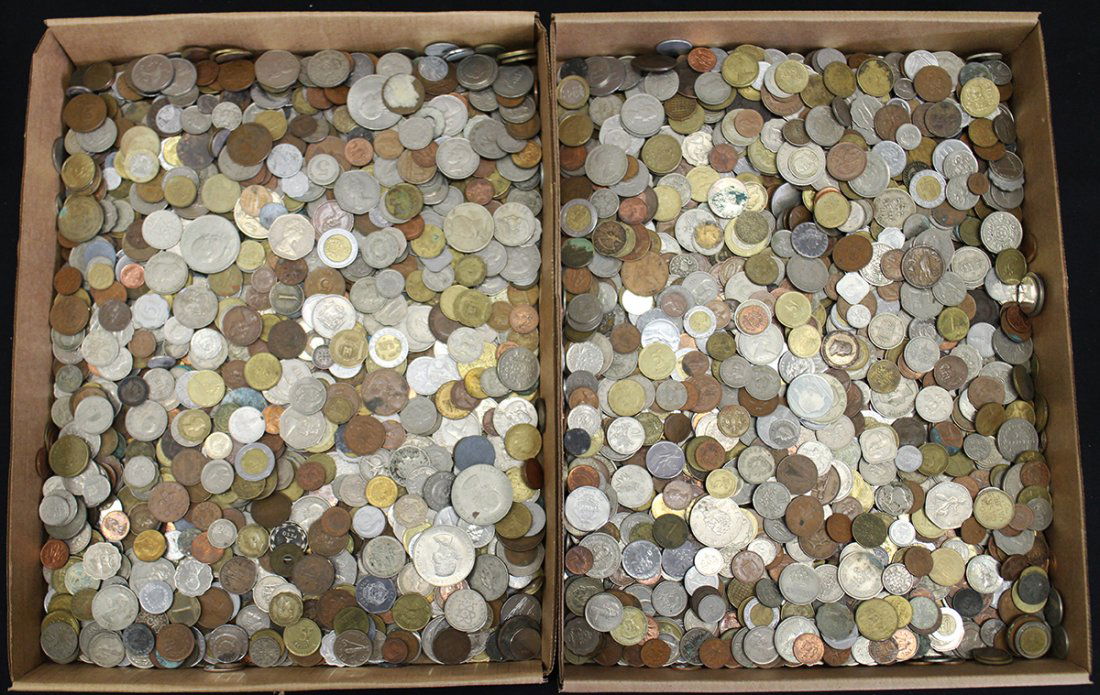 LARGE FOREIGN COIN COLLECTION (1 of 3)