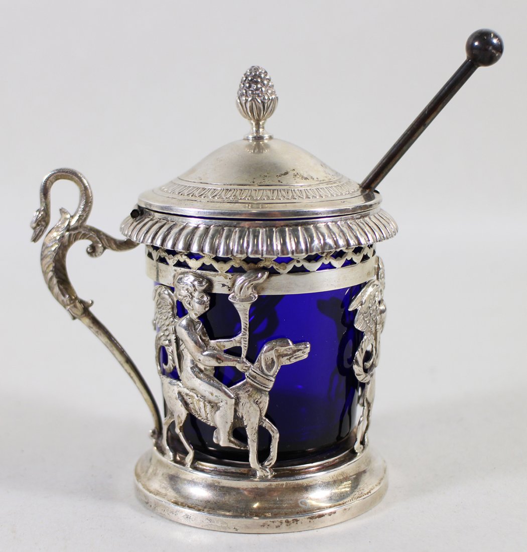 GERMAN 800 SILVER MUSTARD JAR (1 of 4)