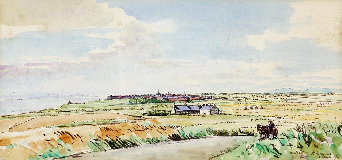 JAMES MCBEY ST. MONANCE SCOTLAND WATERCOLOR (1 of 5)