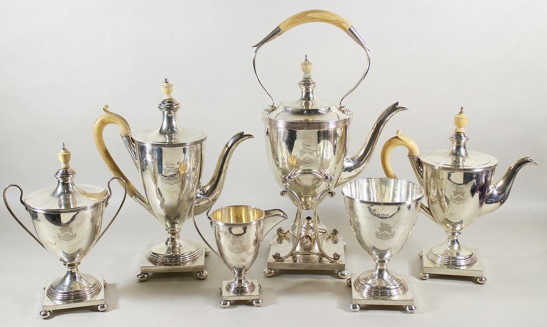 ELLIS GREENBERG ENGLISH STERLING SILVER TEA SET (1 of 8)