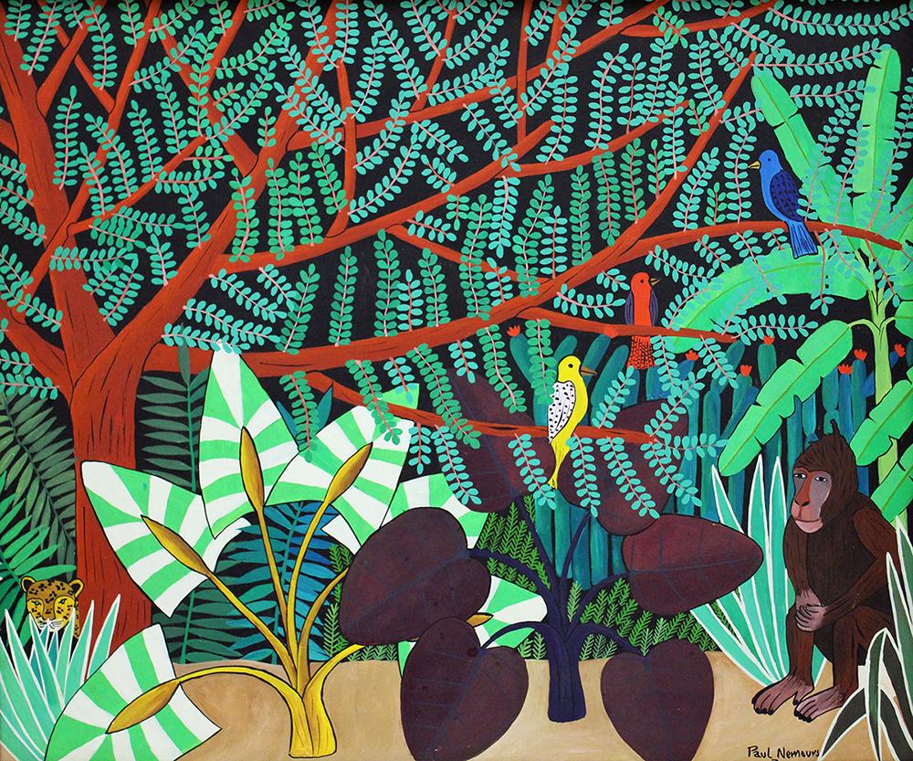 PAUL NEMOURS HAITIAN JUNGLE PAINTING (1 of 5)