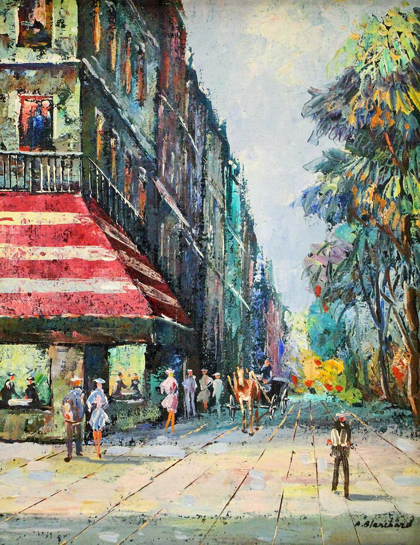 ATTB. ANTOINE BLANCHARD PARIS OIL PAINTING (1 of 4)