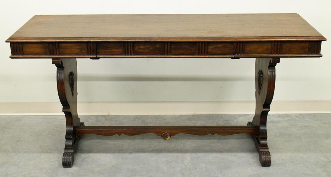 ANTIQUE AMERICAN LIBRARY HALL TABLE (1 of 6)