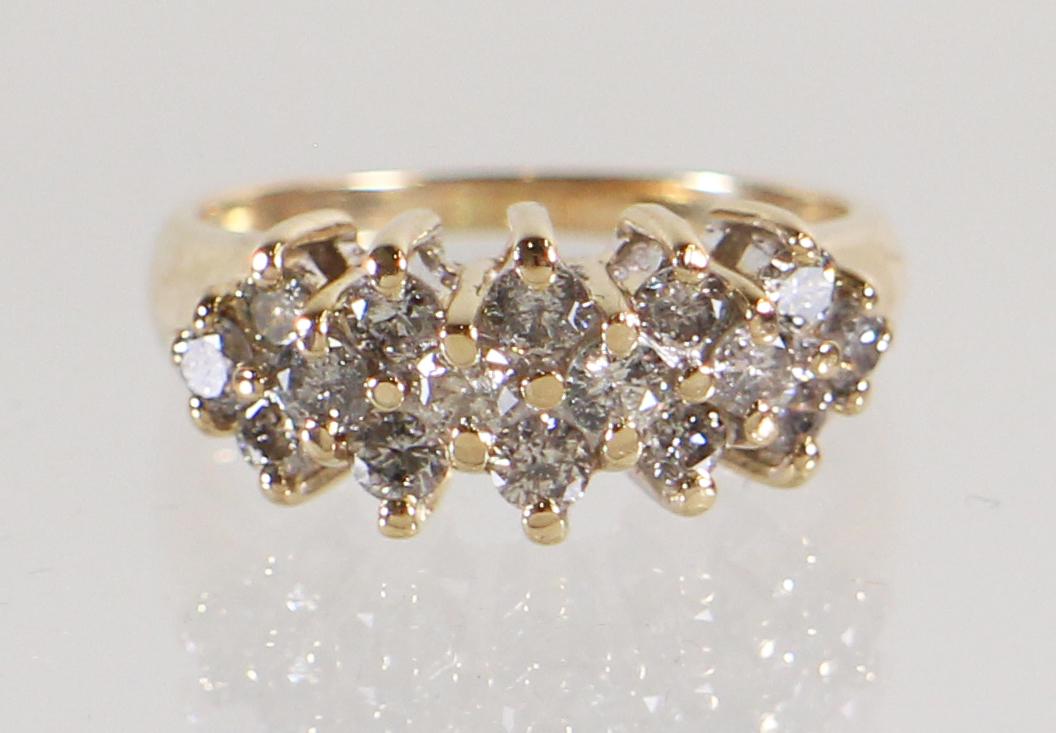 14K 1.00 TCW DIAMOND RING (1 of 2)