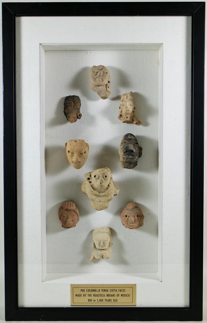 FRAMED PRE-COLUMBIAN FACES (1 of 3)
