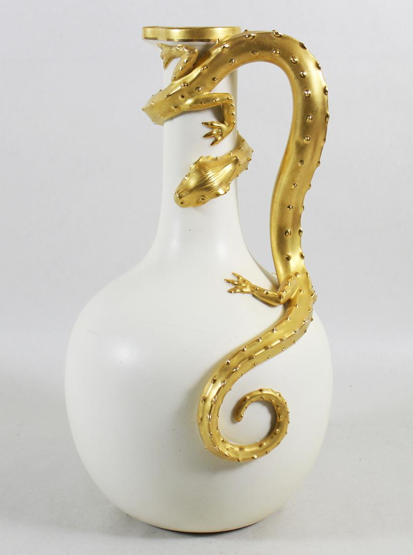 ROYAL WORCESTER LIZARD HANDLE VASE (1 of 5)