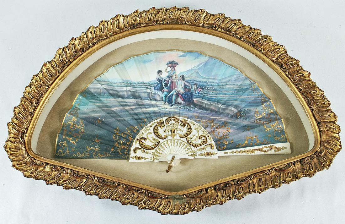 FRAMED VICTORIAN STYLE FAN (1 of 3)