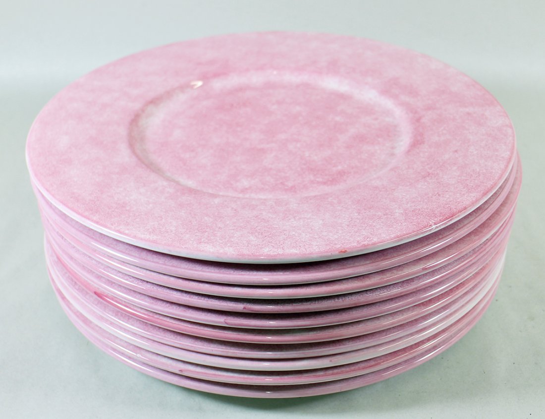 (10) CHRISTOFLE PAVILION PINK CHARGER PLATES (1 of 4)