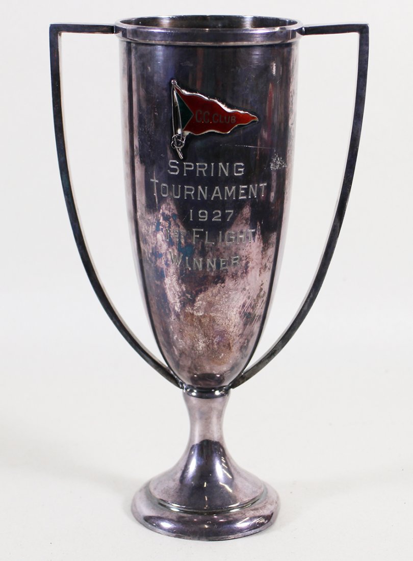 1927 WILCOX SILVERPLATE GOLF TROPHY (1 of 2)