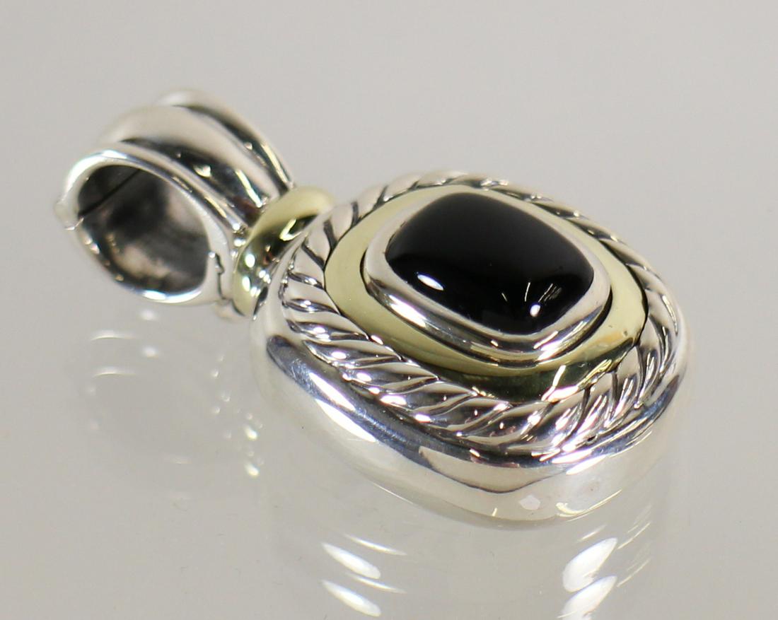 DAVID YURMAN STERLING & 14K BLACK ONYX PENDANT (1 of 3)