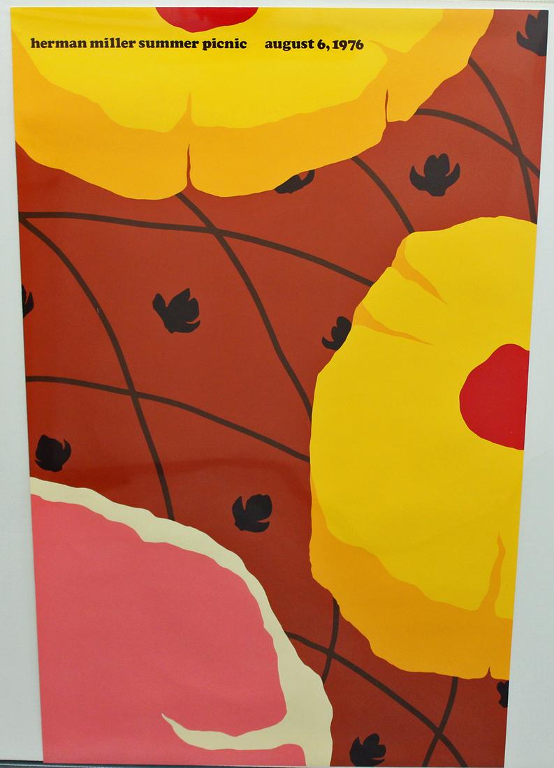 Original Vintage Herman Miller Summer Picnic Poster 1976 Ham
