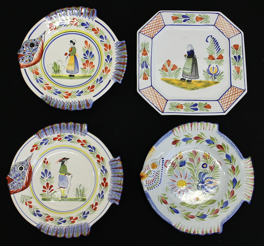 (4) QUIMPER PLATES (1 of 4)