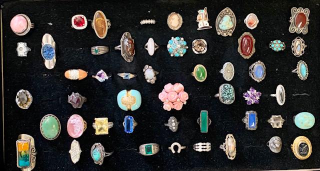 50+ STERLING SILVER & GEMSTONE RINGS (1 of 3)