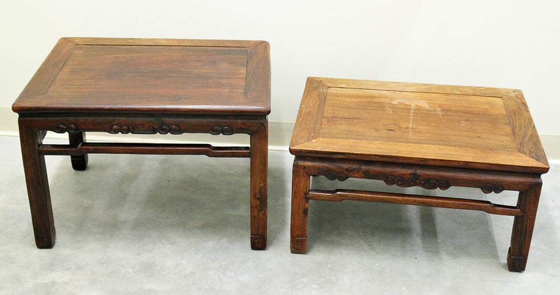 (2) CHINESE HARD WOOD TABLES (1 of 3)