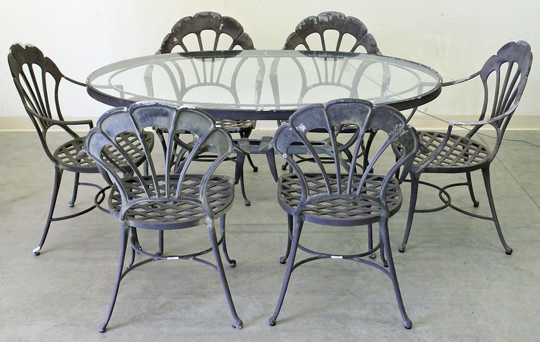 BROWN JORDAN PATIO TABLE & (6) CHAIRS (1 of 3)