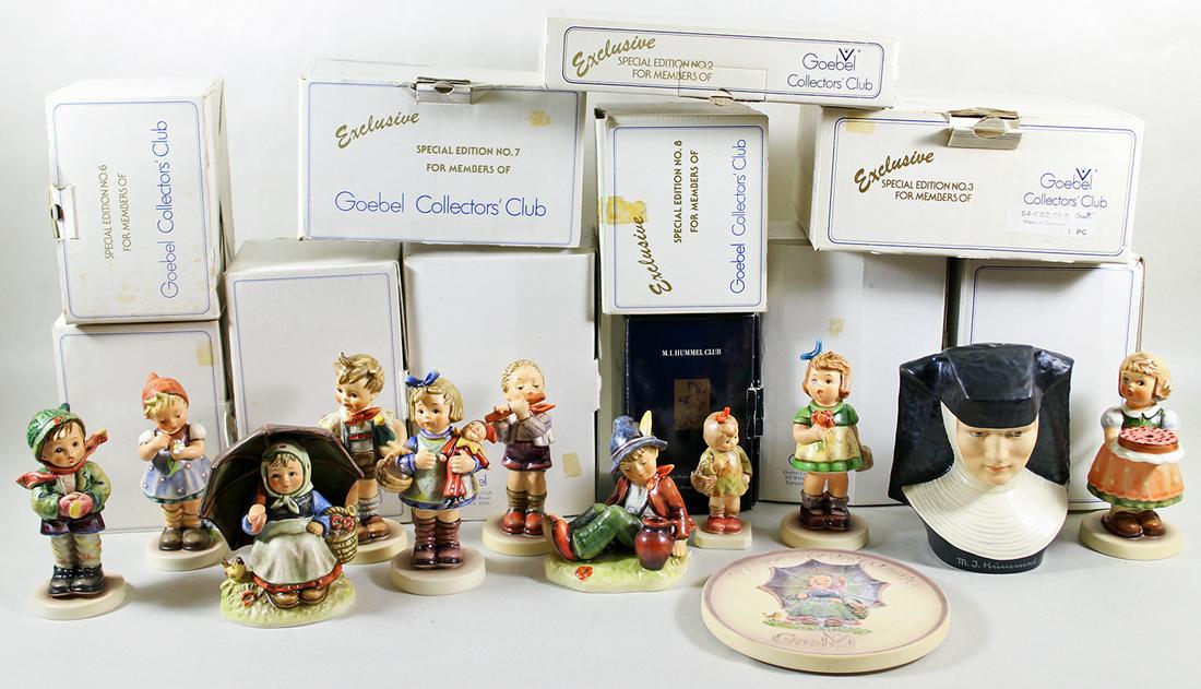 GOEBEL COLLECTORS EDITION FIGURINES & PLATE 1-12 (1 of 3)