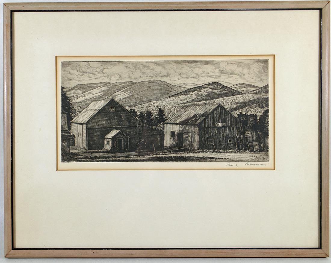 LUIGI LUCIONI "SUMMER SHADOWS" ETCHING (1 of 3)