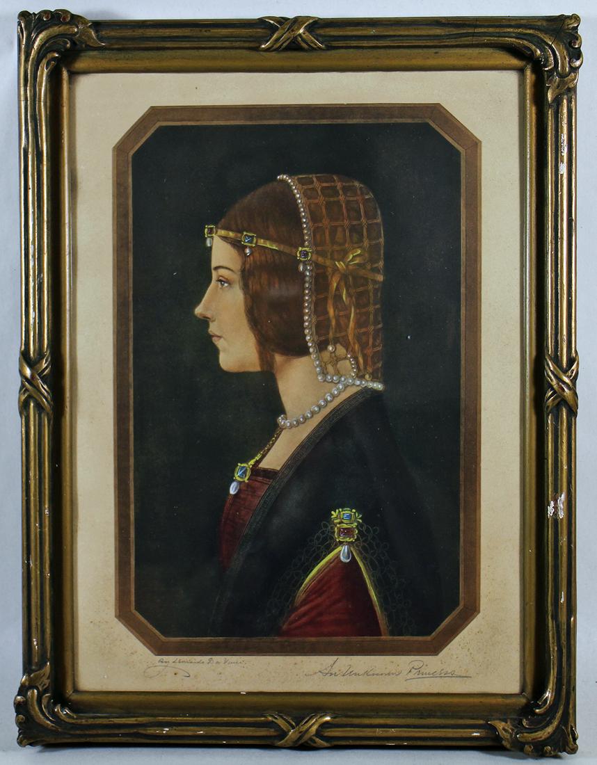 COLOR ENHANCED DA VINCI "UNKNOWN PRINCESS" (1 of 2)