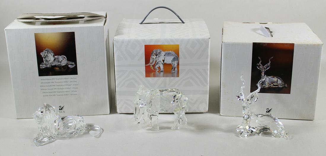 (3) SWAROVSKI CRYSTAL ANNUAL AFRICA FIGURINES (1 of 4)