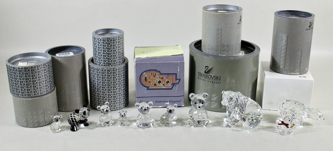 (10) SWAROVSKI CRYSTAL BEAR FIGURINES (1 of 4)