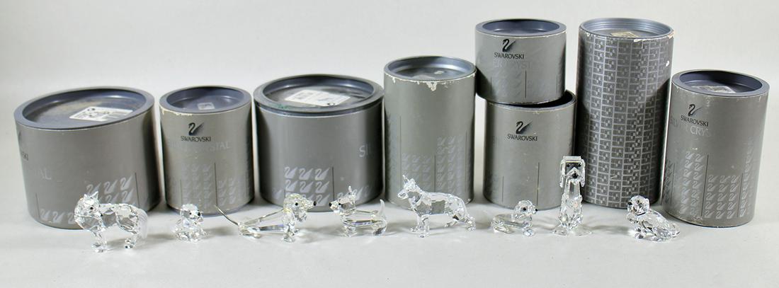 (8) SWAROVSKI CRYSTAL DOG FIGURINES (1 of 4)